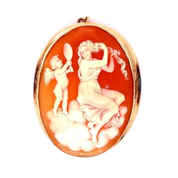 14KY Cameo Pendant/Pin-Estate Charles Frederick Jewelers Chelmsford, MA