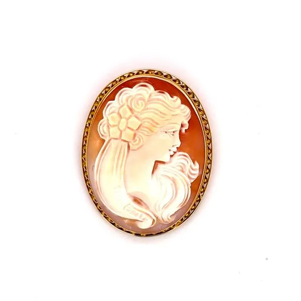 14KY Cameo Pendant/Pin.-Estate Charles Frederick Jewelers Chelmsford, MA