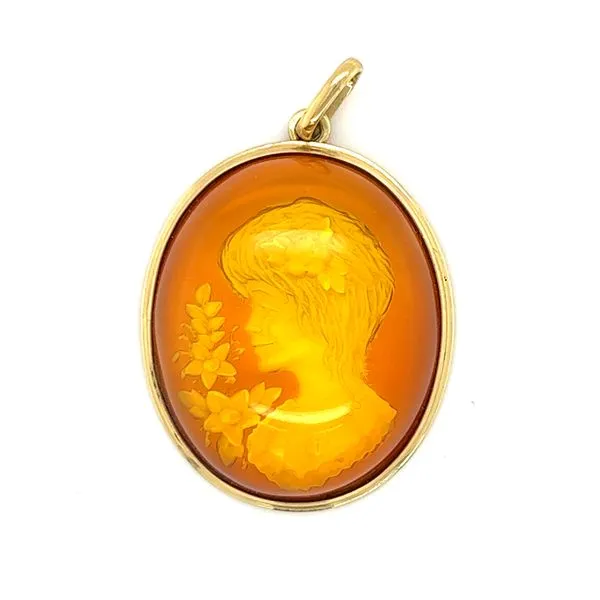 14KY Intaglio Pendant.-Estate Charles Frederick Jewelers Chelmsford, MA