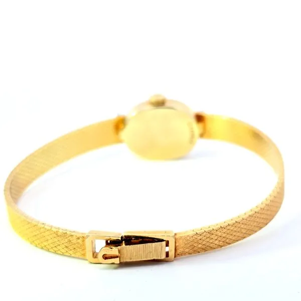 Estate- 14K Yellow Gold Ladies Omega Watch Featuring A 7