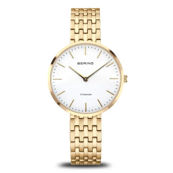 Ladies Titanium Gold Tone Watch