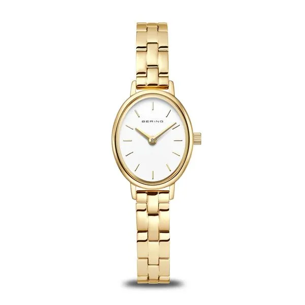 Bering Lady's Gold Tone Polished Titanium Watch with Sapphire Crystal Charles Frederick Jewelers Chelmsford, MA