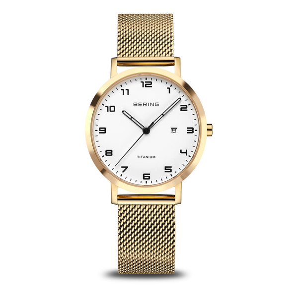 Ladies Titanium and Brushed Gold Watch Charles Frederick Jewelers Chelmsford, MA