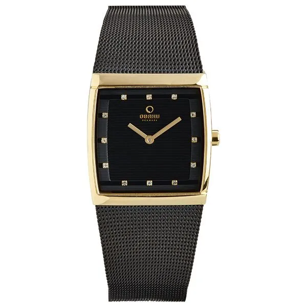 Mens Obaku Black Dial With Rose Color case Watch Charles Frederick Jewelers Chelmsford, MA
