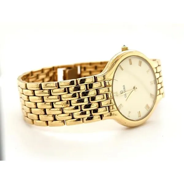 Estate- Men's 14Kt Yellow Gold Concord Watch Featuring A 8.50