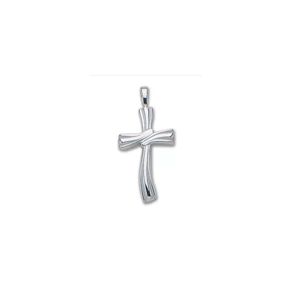 Sterling Med Ribbon Cross Charles Frederick Jewelers Chelmsford, MA