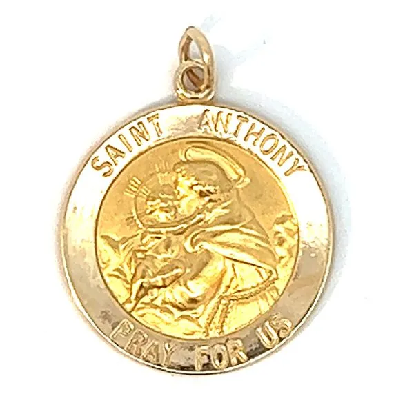 14KY Saint Anthony Pray For Us Medal Charles Frederick Jewelers Chelmsford, MA