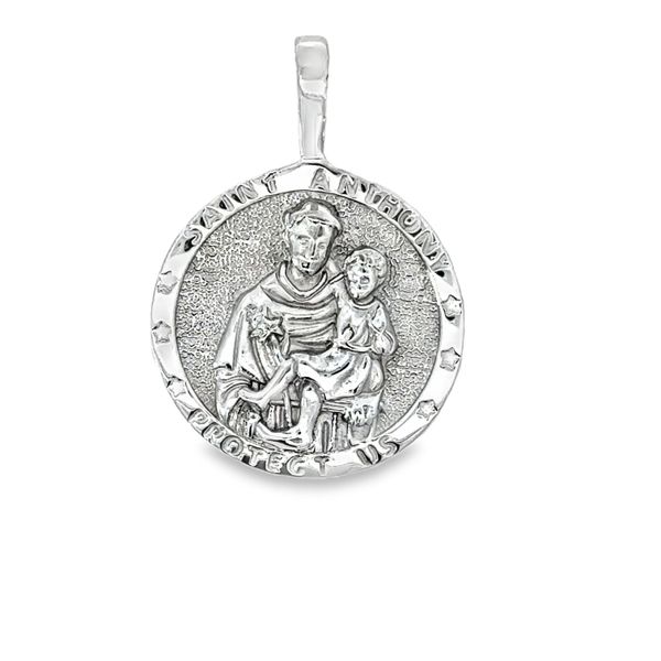 Sterling Silver Sant Anthony Medal Charles Frederick Jewelers Chelmsford, MA