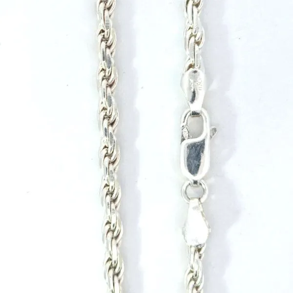 925- 24 Inch Diamond Cut Rope Chain 3MM Charles Frederick Jewelers Chelmsford, MA