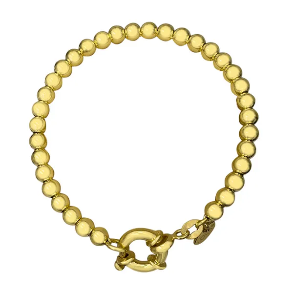 Sterling Silver Lola Ball Bracelet 5mm Gold 7.5in Charles Frederick Jewelers Chelmsford, MA