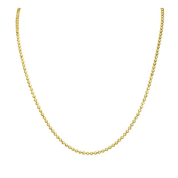 Sterling Silver Gold Over 2mm Ball Chain 20