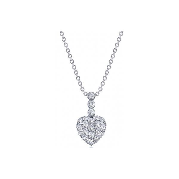 Simulated Diamond Puffy Heart Pendant Charles Frederick Jewelers Chelmsford, MA