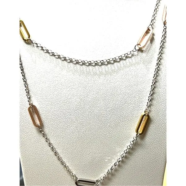 Lady's Y/W Two Tone Sterling Silver Chain Charles Frederick Jewelers Chelmsford, MA
