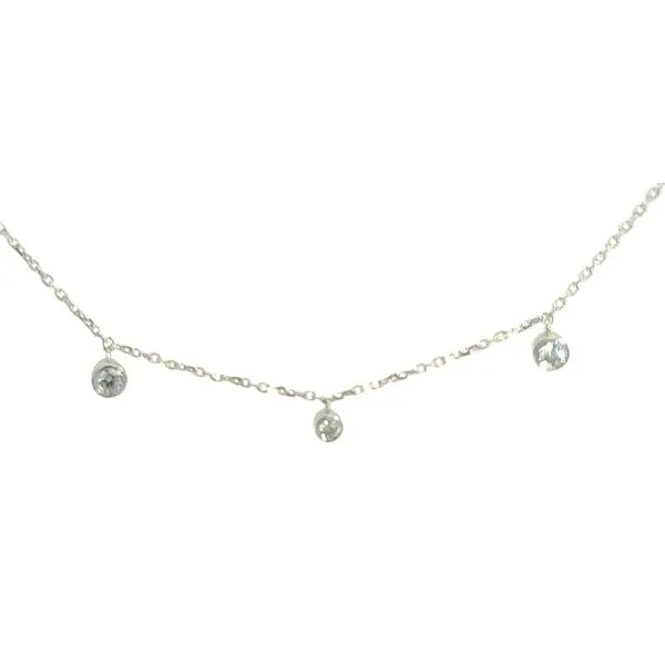 Sterling CZ Station Necklace Charles Frederick Jewelers Chelmsford, MA