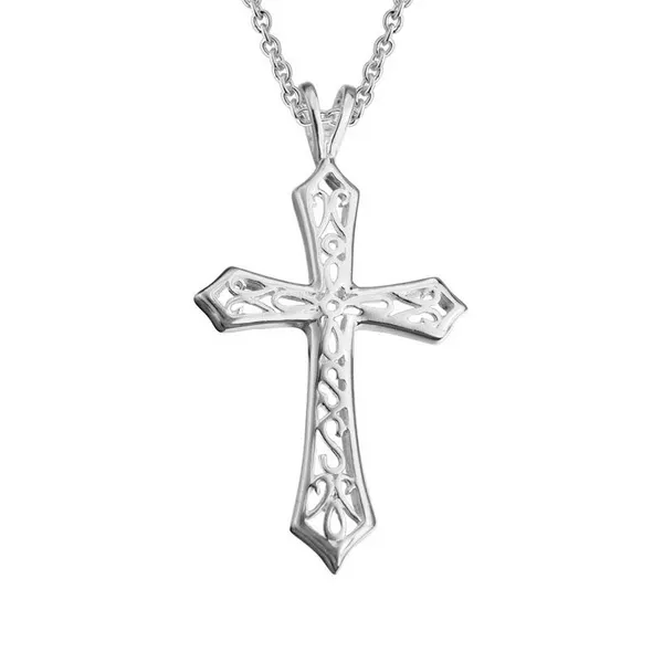 Sterling Filigree Cross Necklace Charles Frederick Jewelers Chelmsford, MA