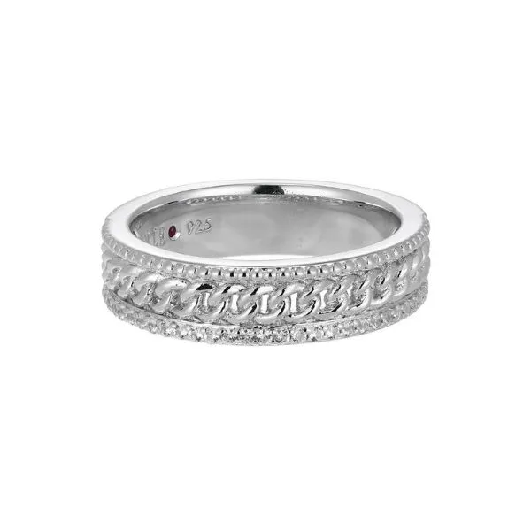 Created white sapphires set in rhodium-plated sterling silver ring Charles Frederick Jewelers Chelmsford, MA