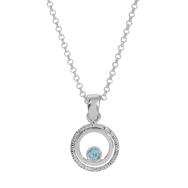 Frederick Duclos Sterling Silver + Blue Topaz Operato Necklace Charles Frederick Jewelers Chelmsford, MA