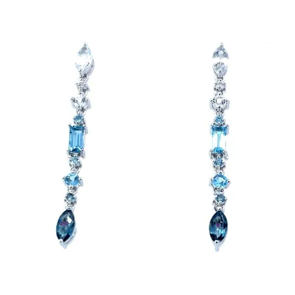 Blue Topaz Dangle Earrings Sterling Silver By Elle Charles Frederick Jewelers Chelmsford, MA