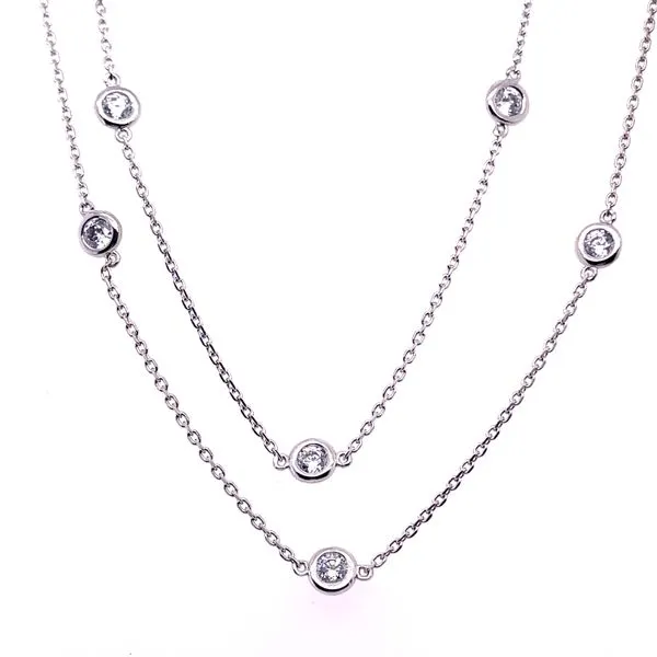 Sterling CZ By The Yard Necklace 18