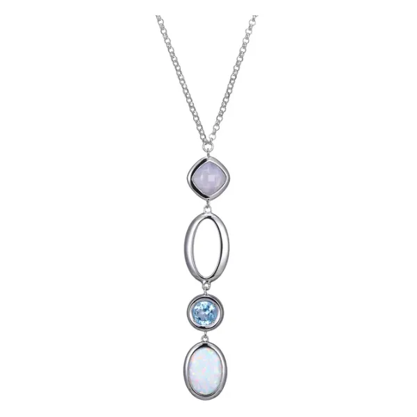 Sterling Multi-stone Necklace Charles Frederick Jewelers Chelmsford, MA