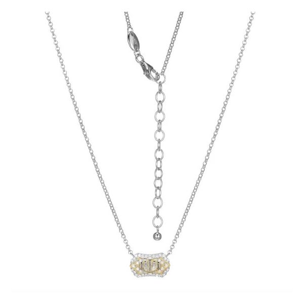 Sterling Silver with Gold Necklace Charles Frederick Jewelers Chelmsford, MA