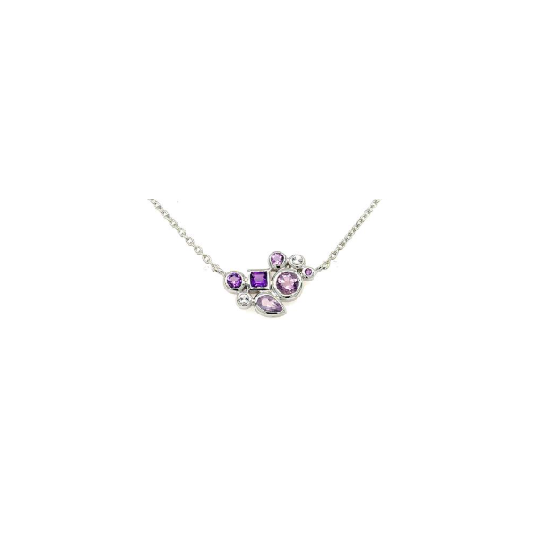 Sterling Silver Amethyst and Topaz Necklace Charles Frederick Jewelers Chelmsford, MA