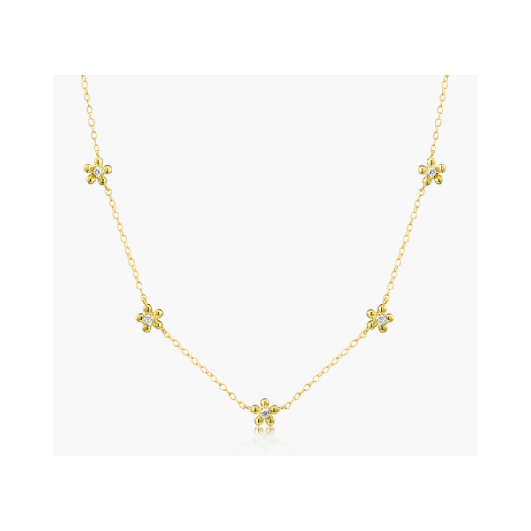 14kt Plated Silver Lab Grown Diamond Necklace Charles Frederick Jewelers Chelmsford, MA