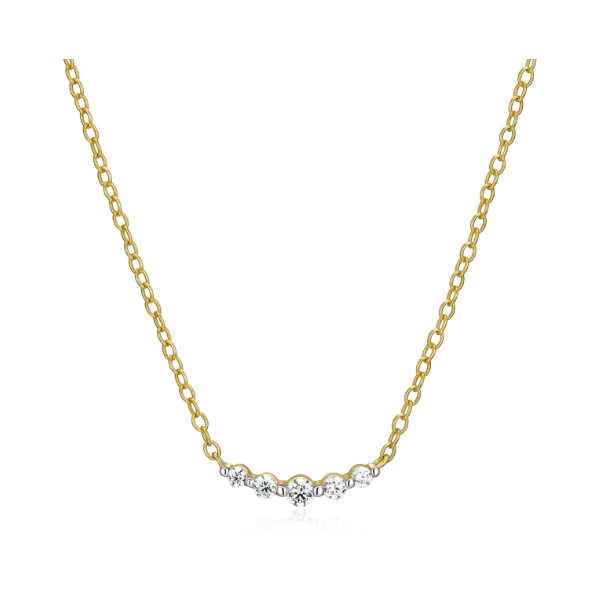 14ky Plated Silver Lab Grown Diamond Necklace Charles Frederick Jewelers Chelmsford, MA