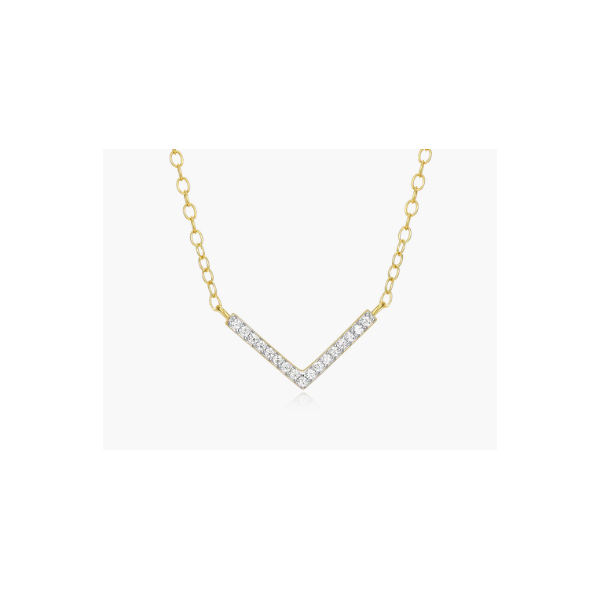 Lab Grown Diamond Chevron Style Necklace Charles Frederick Jewelers Chelmsford, MA