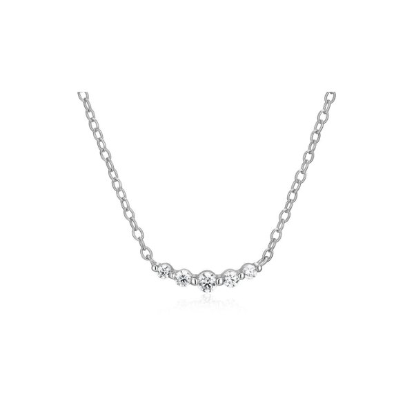 Sterling Silver & Lab Diamond Necklace Charles Frederick Jewelers Chelmsford, MA