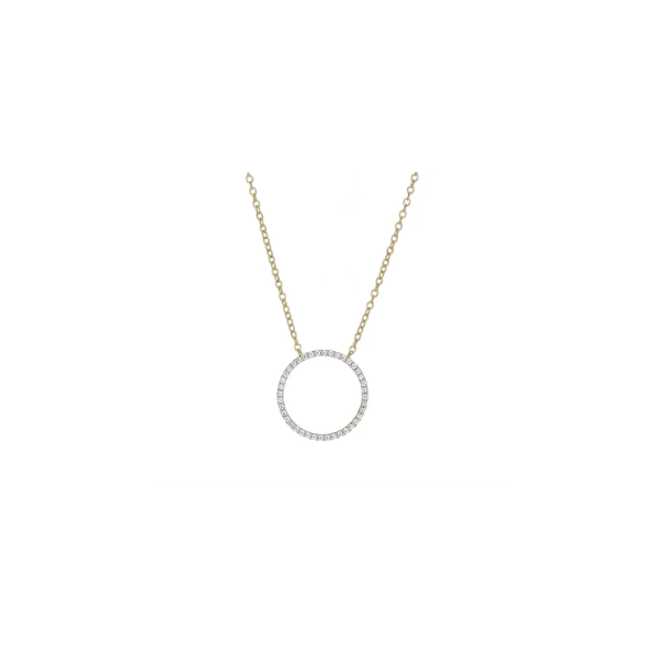 Lab Grown Diamond Open Circle Necklce Charles Frederick Jewelers Chelmsford, MA