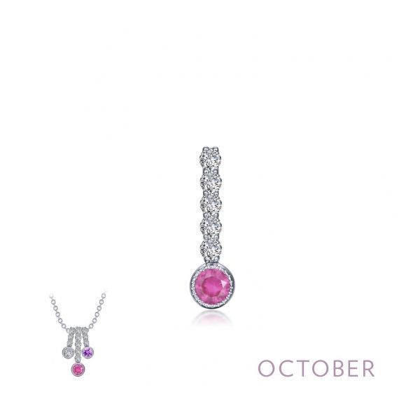 Sterling Long (October) Birthstone Pendant Charles Frederick Jewelers Chelmsford, MA