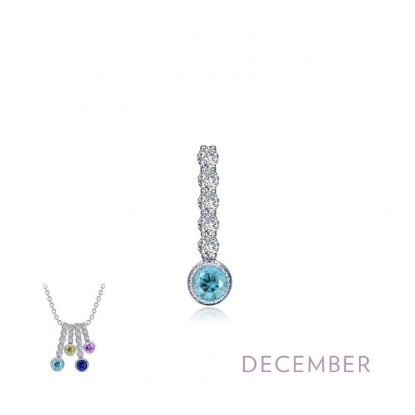 Sterling Long (December) Birthstone Pendant Charles Frederick Jewelers Chelmsford, MA