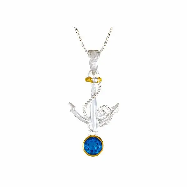 Blue Topaz Pendant Charles Frederick Jewelers Chelmsford, MA