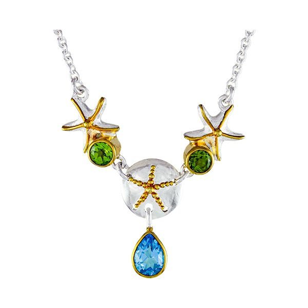 Multi Stone Seashell Necklace Charles Frederick Jewelers Chelmsford, MA