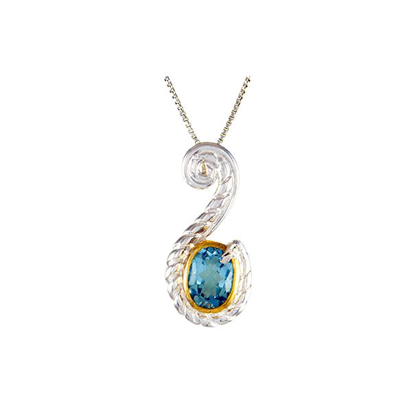 Sterling Pendant with Sky Blue Topaz Charles Frederick Jewelers Chelmsford, MA