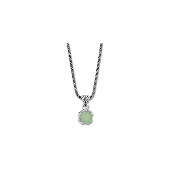 SS 7MM ROUND OPAL PENDANT ON CHAIN Charles Frederick Jewelers Chelmsford, MA