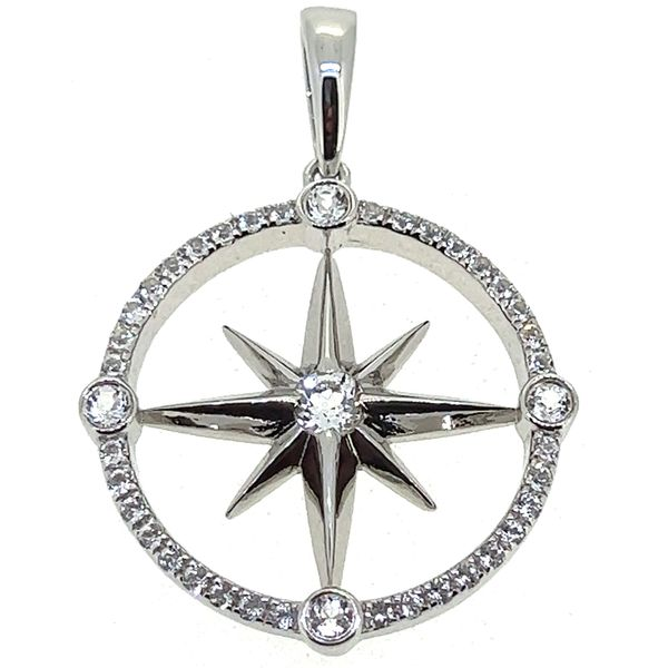 Sterling Compass Rose Pendant Charles Frederick Jewelers Chelmsford, MA