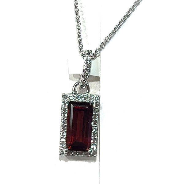 Sterling Garnet Pendant Charles Frederick Jewelers Chelmsford, MA