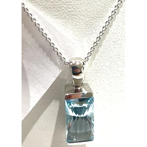 Sterling Blue Topaz Pendant Charles Frederick Jewelers Chelmsford, MA