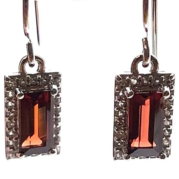 Sterling Garnet Earrings Charles Frederick Jewelers Chelmsford, MA