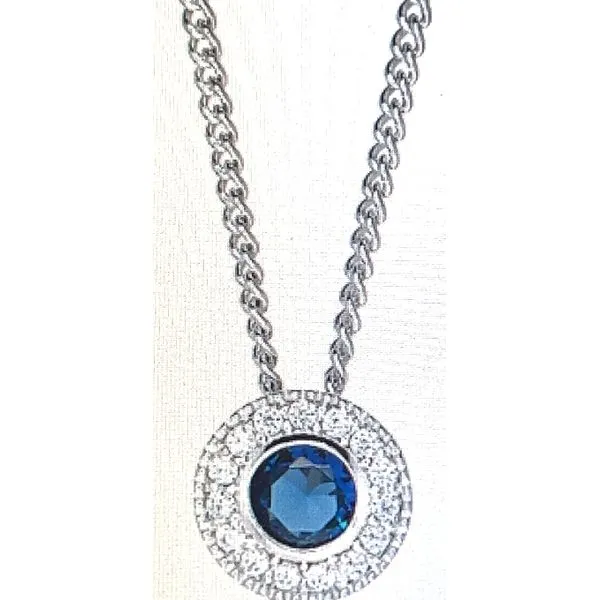 Sterling Sapphire Pendant Charles Frederick Jewelers Chelmsford, MA