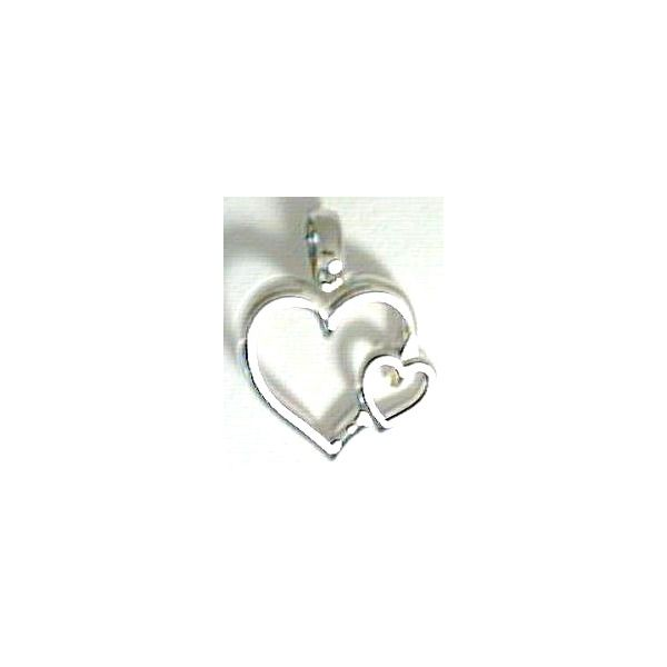 SS Double Heart Pendant Charles Frederick Jewelers Chelmsford, MA