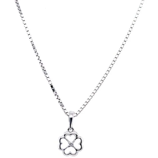 Sterling .02ct Diamond Heart Style Pendant Charles Frederick Jewelers Chelmsford, MA
