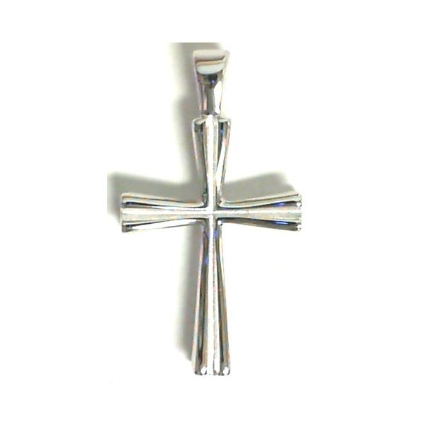 14KY Large Yellow Gold Flat Cross Charles Frederick Jewelers Chelmsford, MA