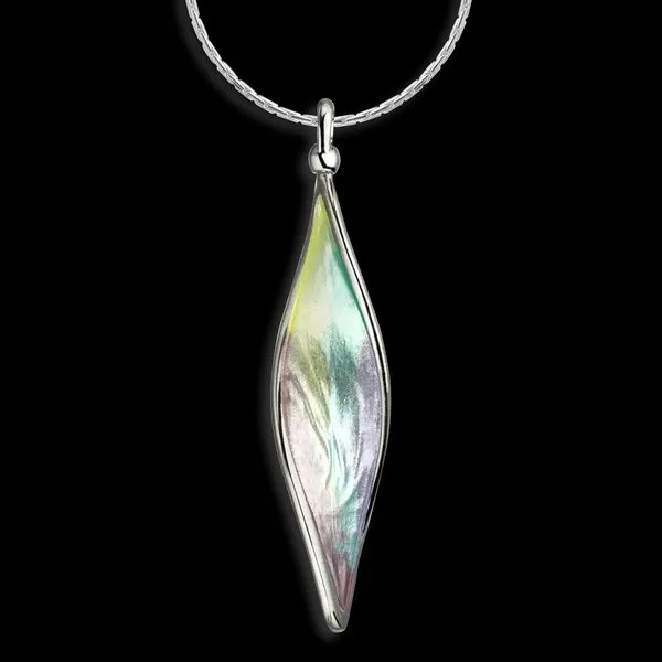 Multi Color Aurora Elongated Marquise Twist Necklace Charles Frederick Jewelers Chelmsford, MA