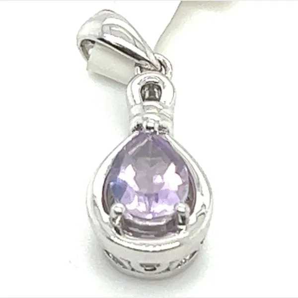 Sterling Silver .50ct Amethyst Pendant Charles Frederick Jewelers Chelmsford, MA