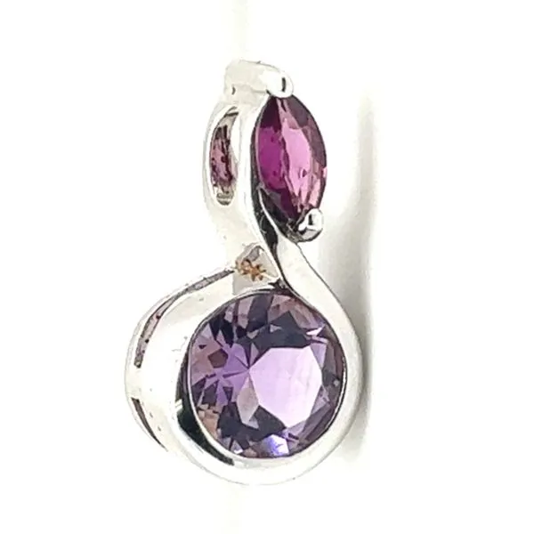 Sterling Silver 1.45ctw Amethyst Pendant Charles Frederick Jewelers Chelmsford, MA