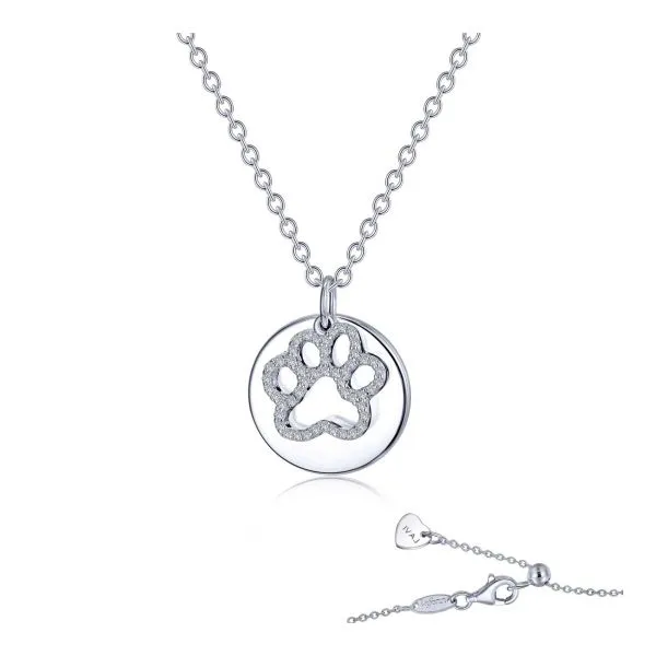 Paw Print Necklace by Lafonn Charles Frederick Jewelers Chelmsford, MA
