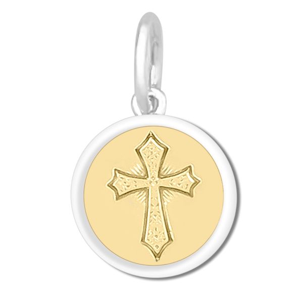 Lola Sterling 15mm Mini Gold Cross PD Charles Frederick Jewelers Chelmsford, MA